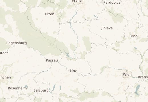 Map around Český Krumlov