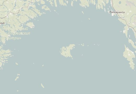 Map around Valaam Island, Karelia, Russia
