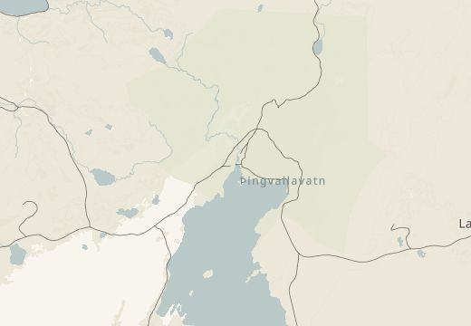 Map around Thingvellir, Iceland