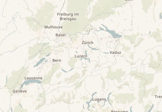Map around Lake Lucerne, Switzerland