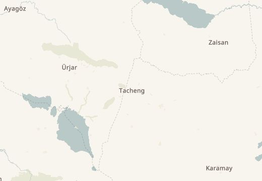 Map around Chuguchak (Tacheng), China
