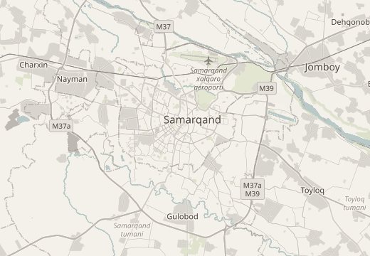 Map around Gur-e-Amir, Samarkand, Uzbekistan