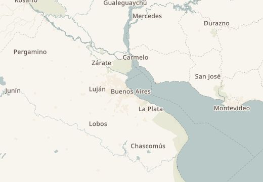 Map around Buenos Aires, Argentina