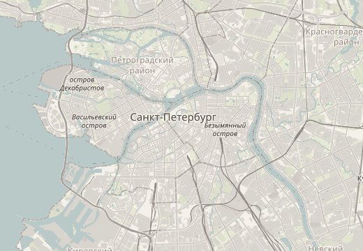 Map around Kazan Cathedral, St Petersburg