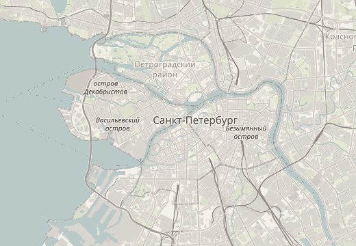 Map around Universitetskaya Embankment, St Petersburg