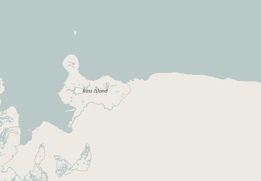 Map around Cape Crozier, Ross Island, Antarctica